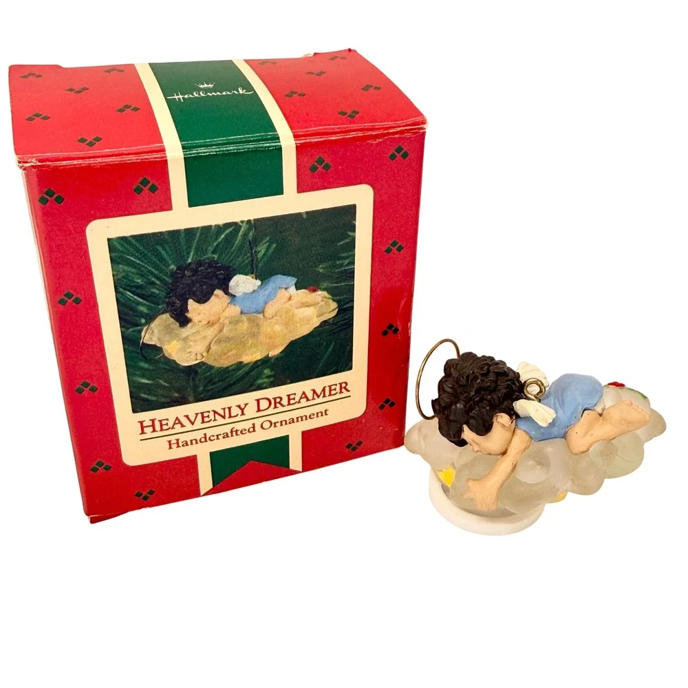 Hallmark Keepsake Heavenly Dreamer Angel Ornament Handcrafted Vintage Sleeping